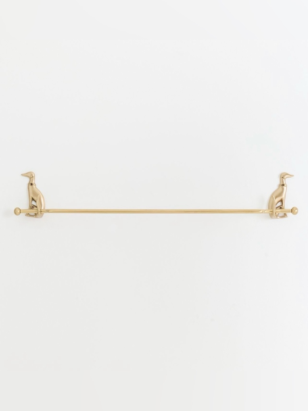Anthropologie Caine Dog Towel Bar, Brushed Brass